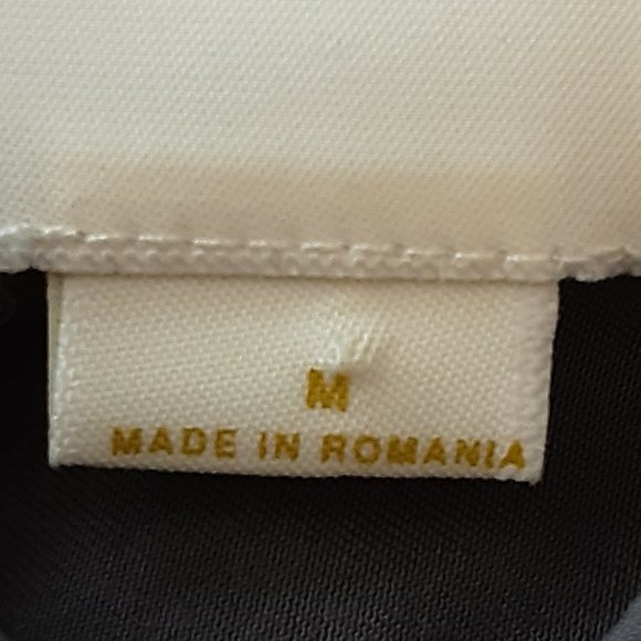 Maeve Grey Tie-Front Long-Sleeve Blouse Collar Size Medium - Picture 11 of 13